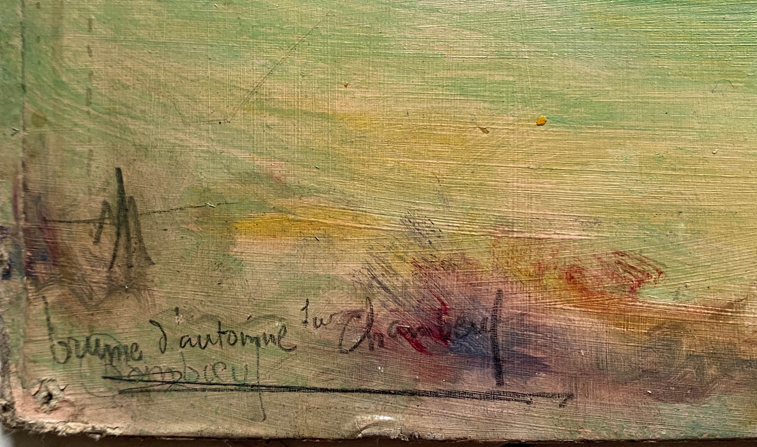 HSP painting "Autumn mist at Chamboeuf" (42) by Auguste Mallard (1895-1965)