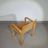 Beech wood and webbing side chair by Olivo Pietro, Italy, 1970s
