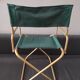 Lafuma foldable chair green vintage camping with armrest