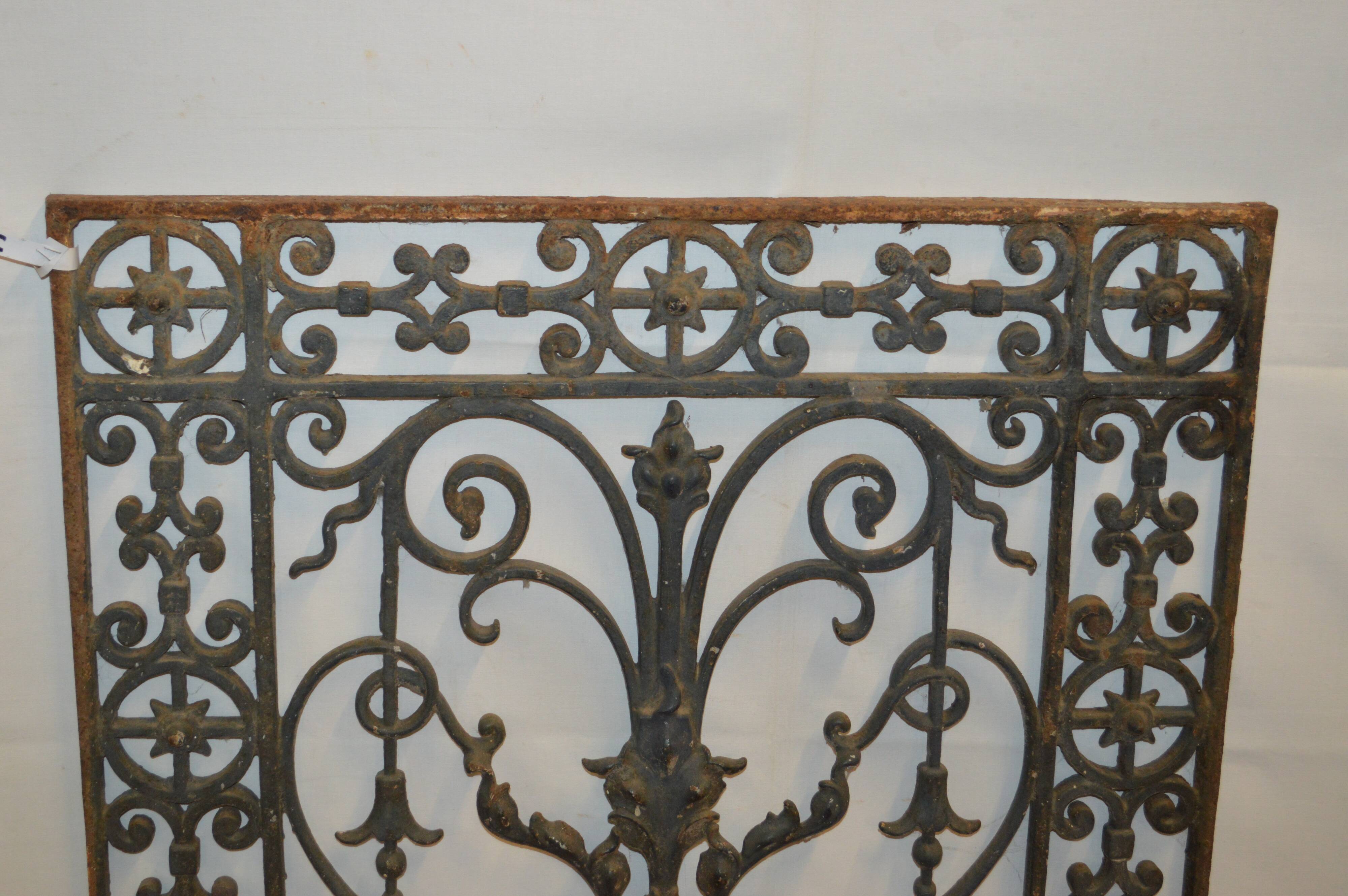 Cast iron door grille