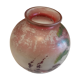 Vase boule en verre à décor d'un paysage selon JS Peynaud
