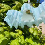 Lustre vintage opaline bleu