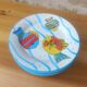 Dessert plates with a sea, beach theme.