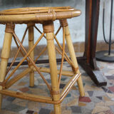 Vintage rattan stool