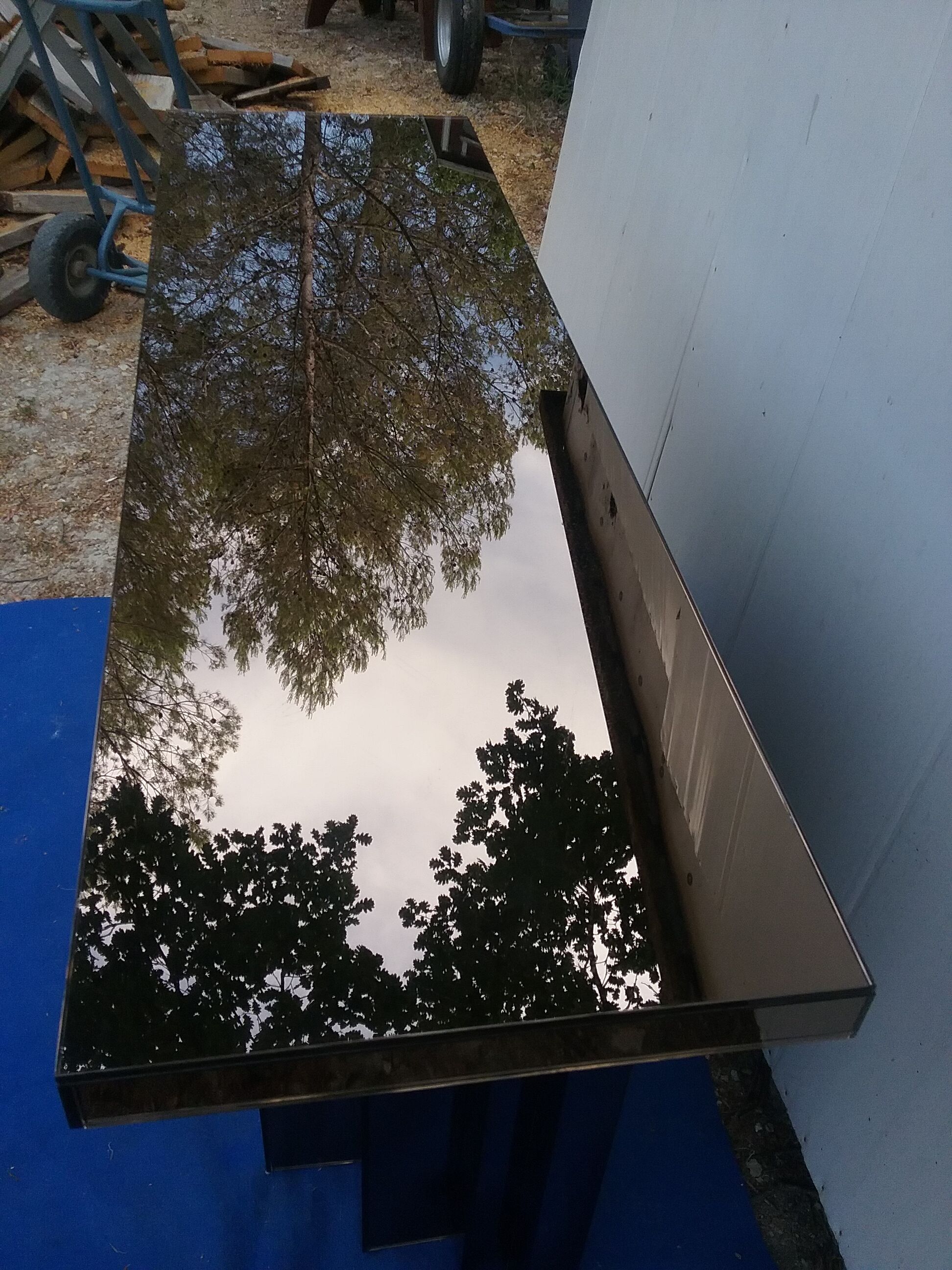 Vintage mirrored console