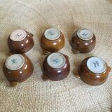 Series of 6 sandstone bowls