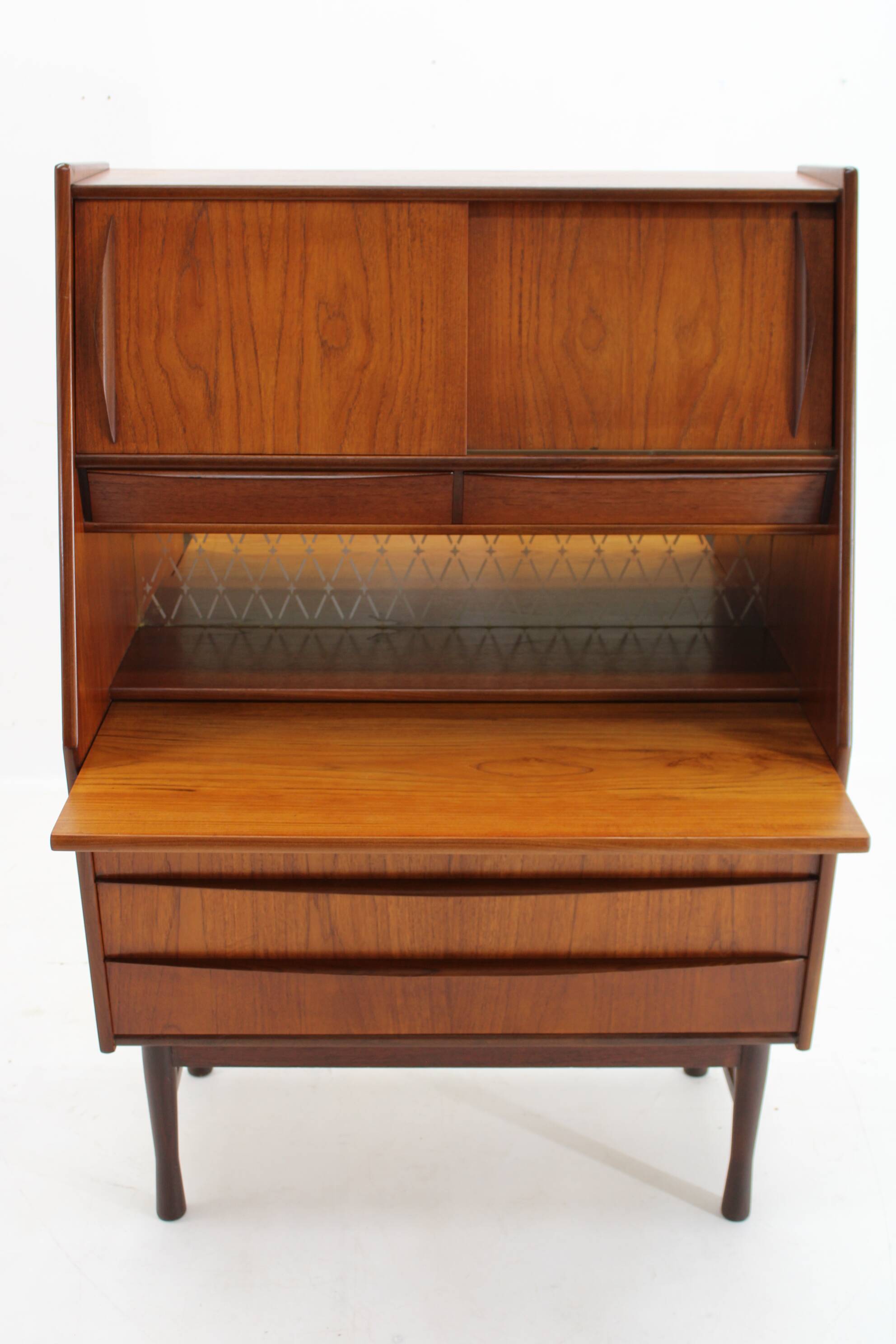 1960s Danish Teak Secretary/Writing Cabinet