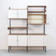 Teak and metal wall unit by Simplalux, 1960's