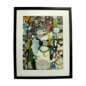 Peinture acrylique encadrée