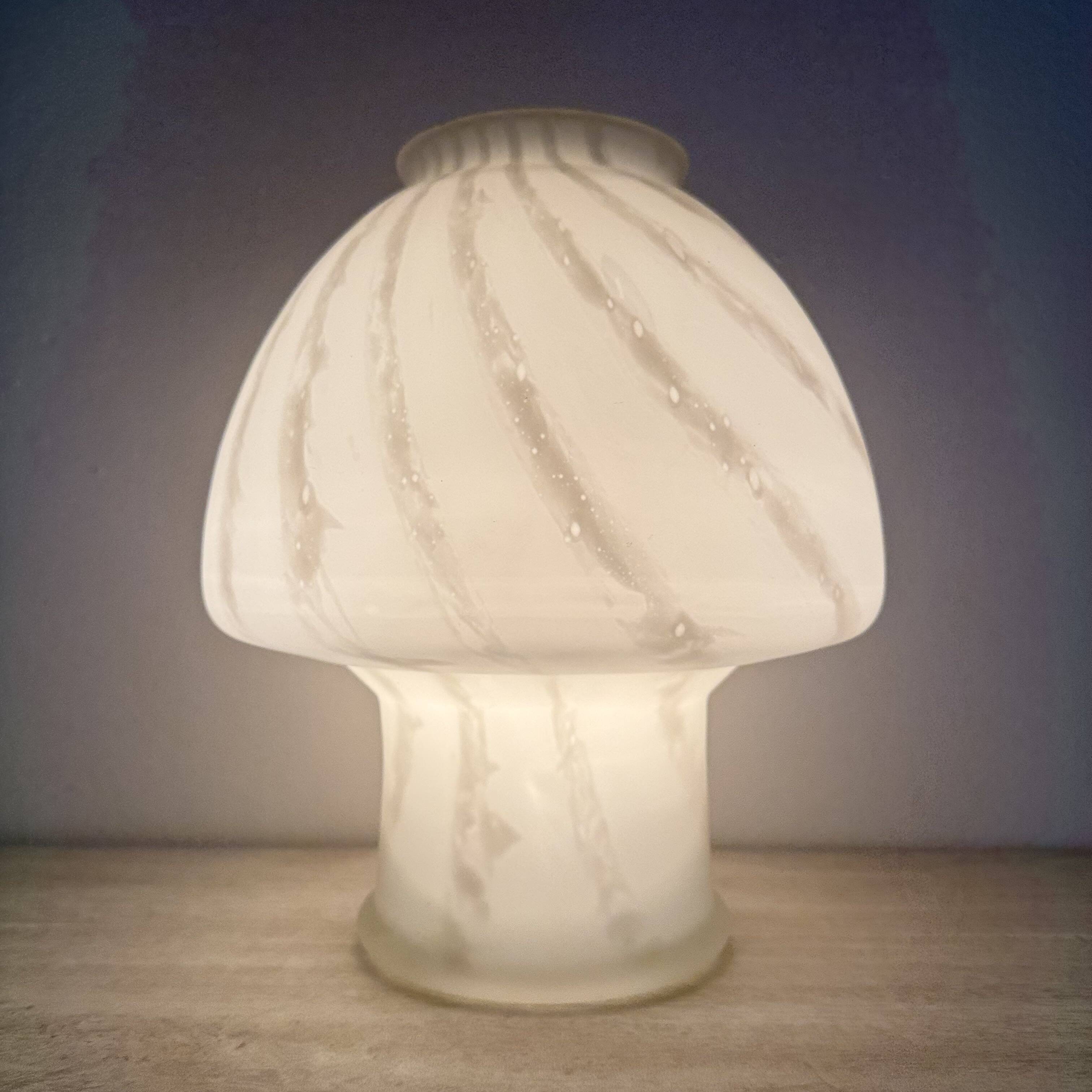 Mid-century Murano glass mushroom table lamp , 1970s