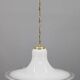 Italian mid-century glass and brass pendant light, 1960s