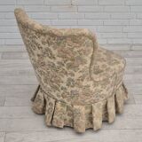 1970s, Danish easy side chair, original very good condition, floral furniture velour.