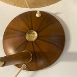 Brass and teak desk or table lamp by Temde, Switzerland 1960s