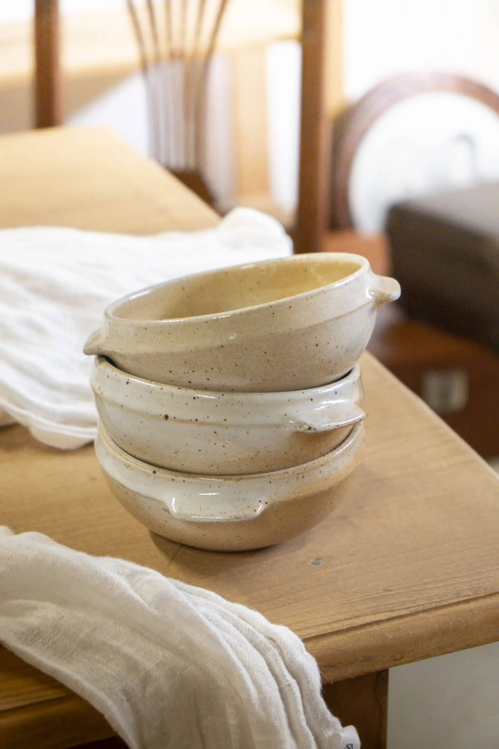 Set of 3 small individual dishes "Maëlys"