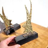 Gilded bronze bookends circa 1960