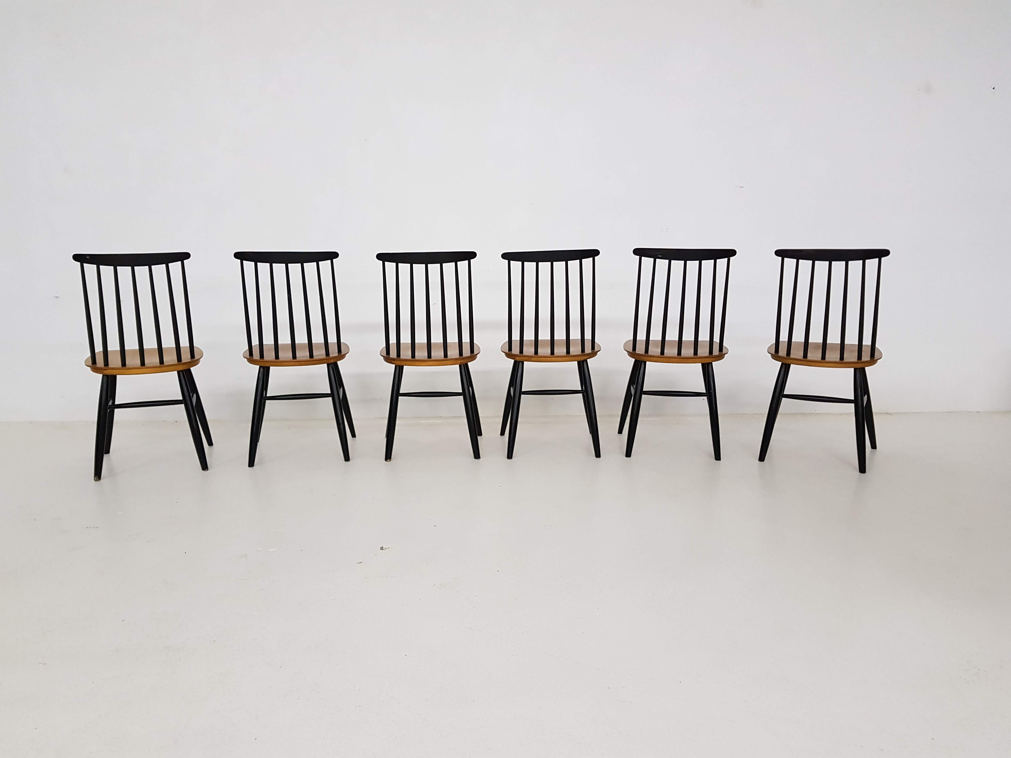 Set of 6 Fanett chairs from Tapiovaara 1970