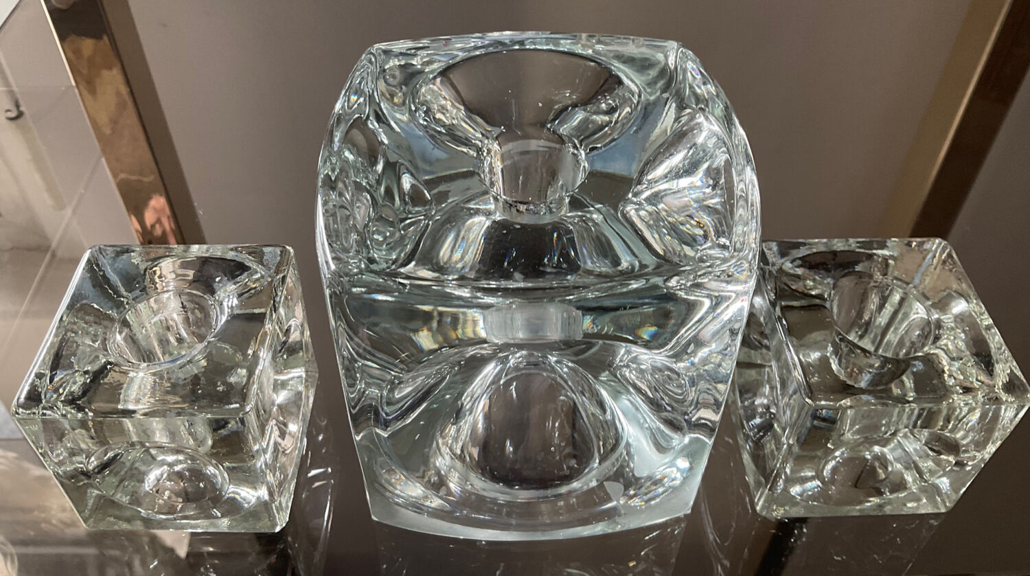 Trio of Peill & Putzler candle holders from the 70s