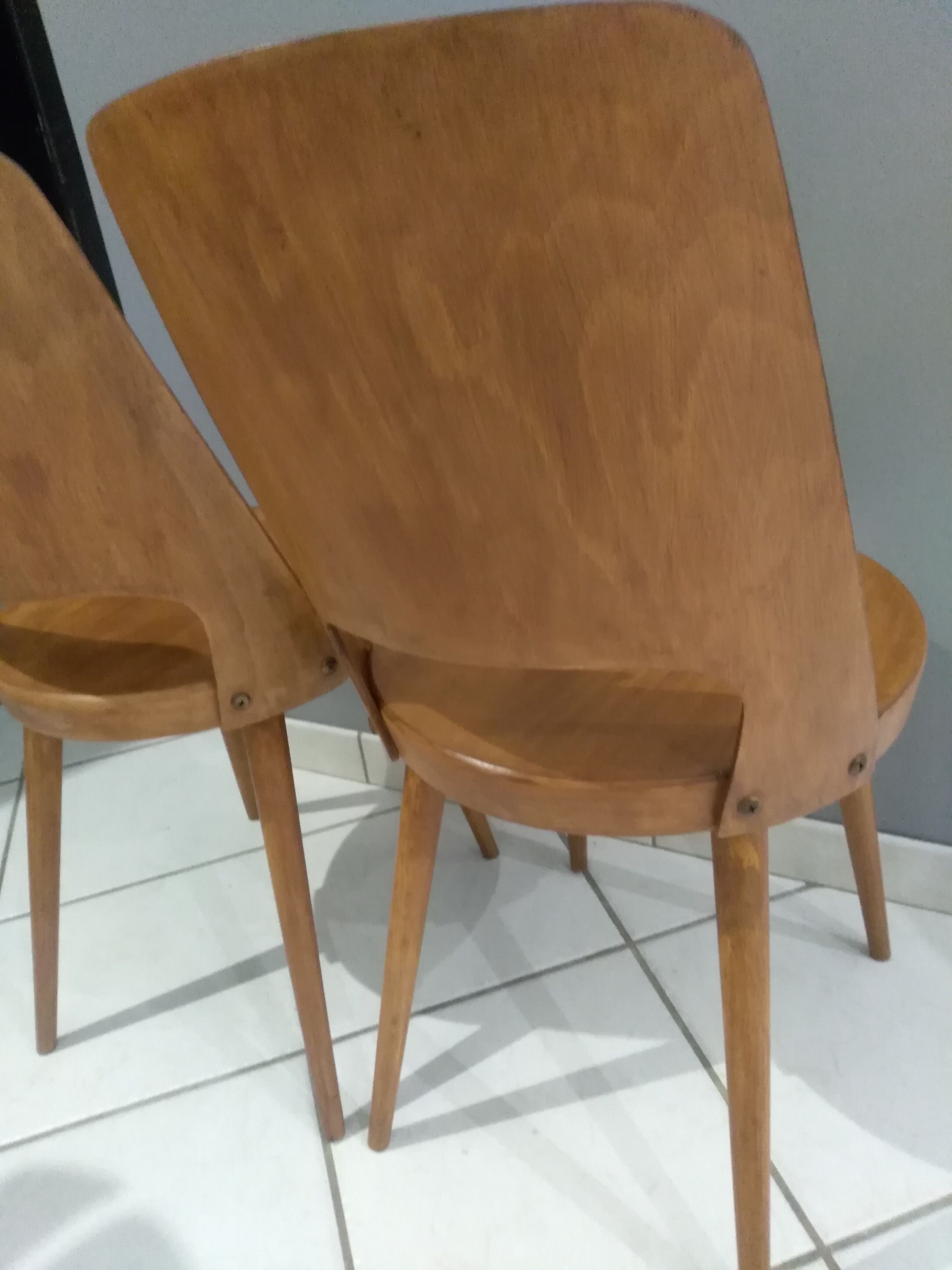 Pair of chairs Bistrot Baumann Mondor 1968