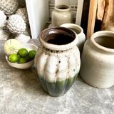 W. Germany vase in brown and green glazed ceramic