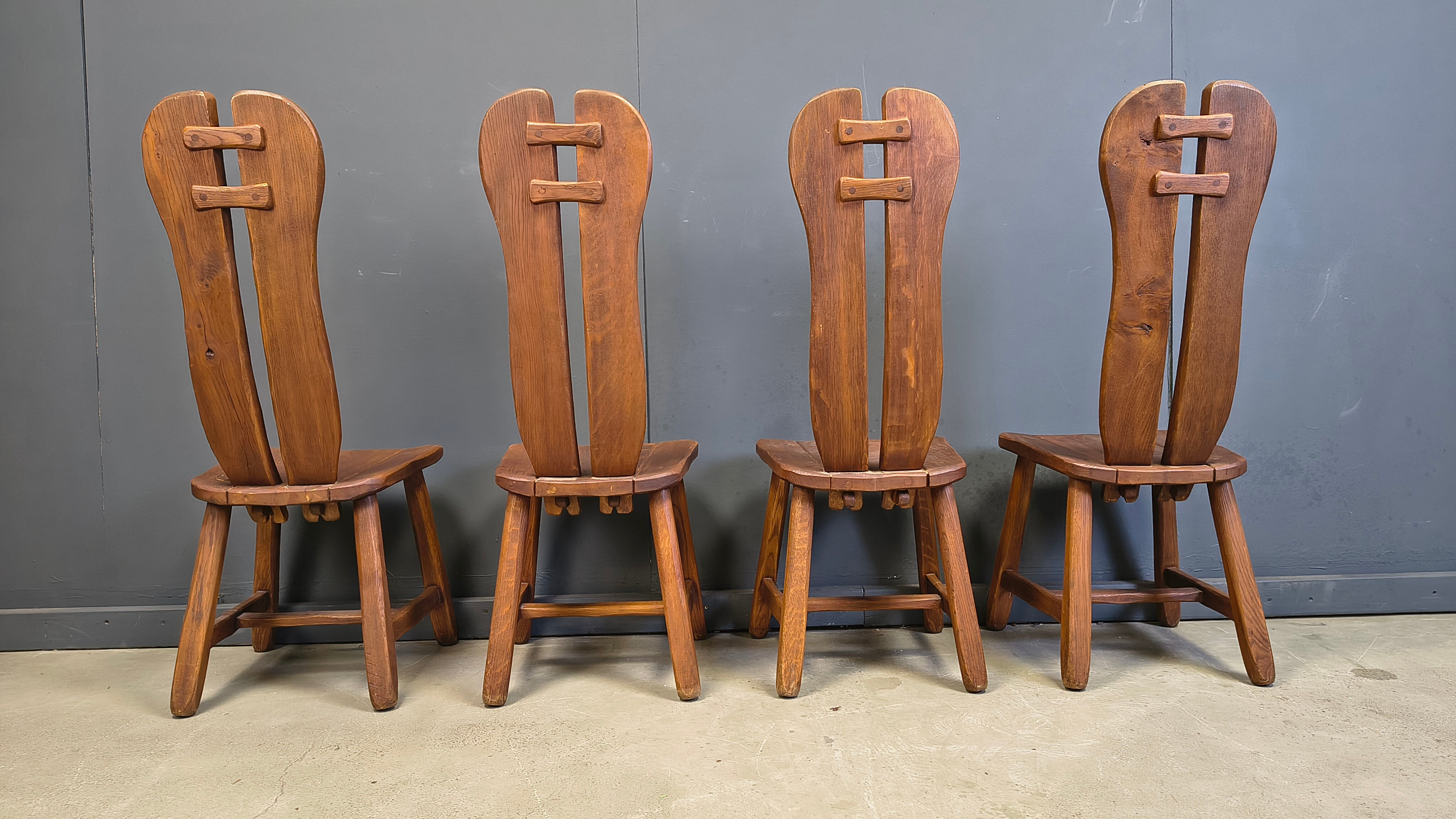 Vintage dining chairs by Depuydt, Belgium, 1960s