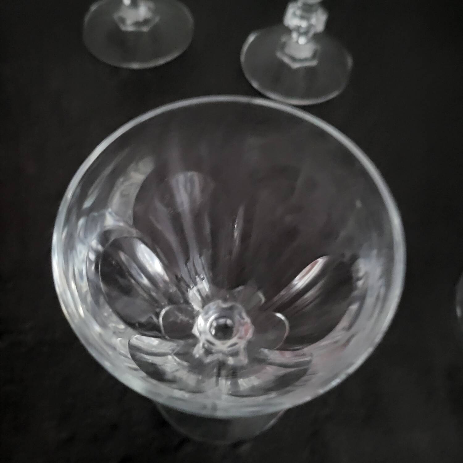 4 button-foot aperitif glasses model Rambouillet Christal d'Arques