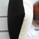 Embroidered linen cushion
