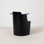 Bauhaus D61 Black and Blue Chair by El Lissitzky for Tecta, 1970s