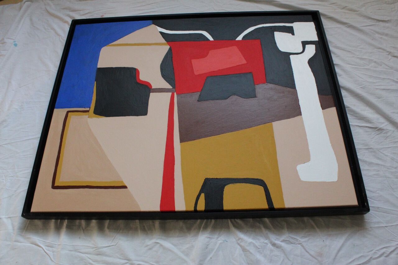 Original coloured abstract signed 100x80cm