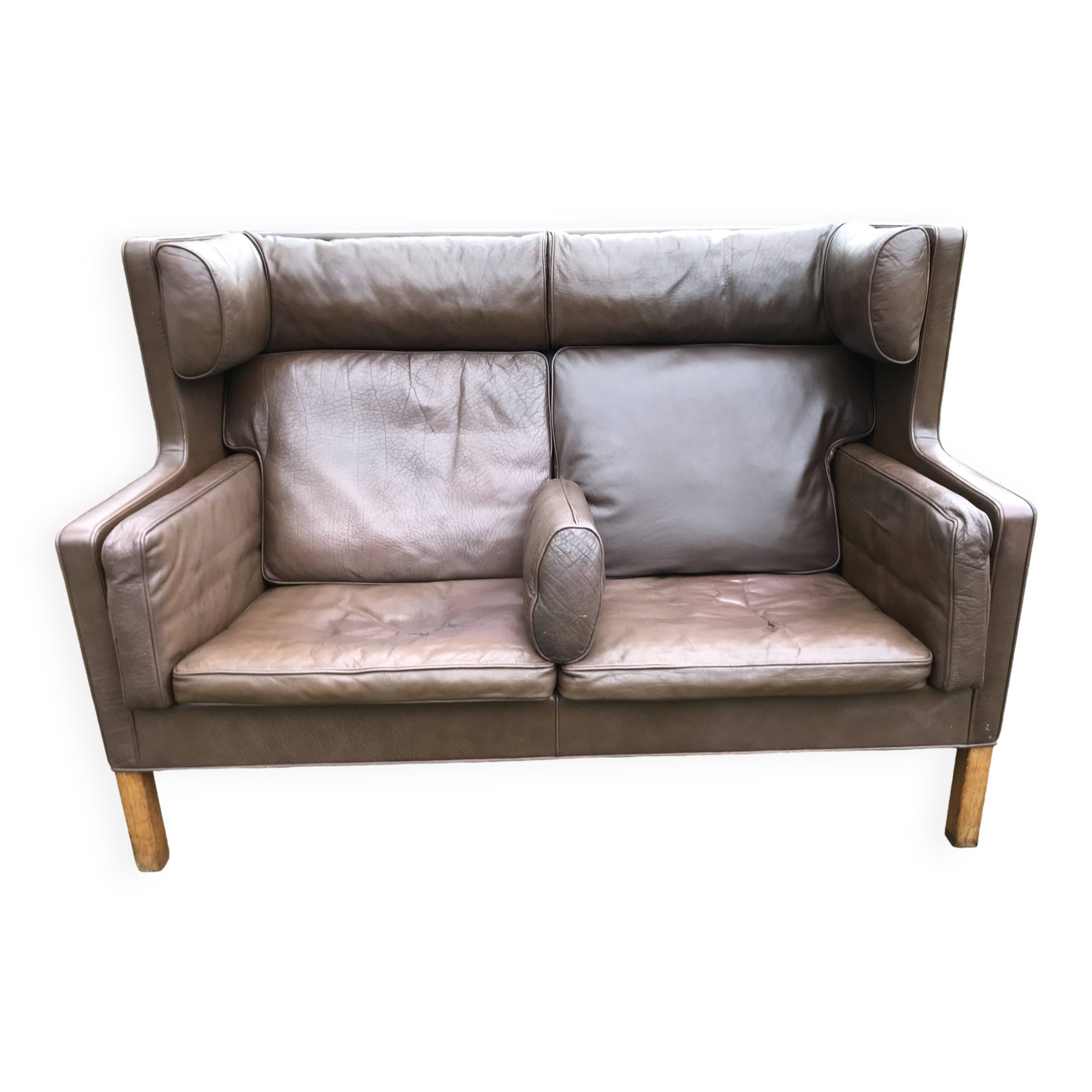 Borge Mogensen 2-seater leather sofa 2192