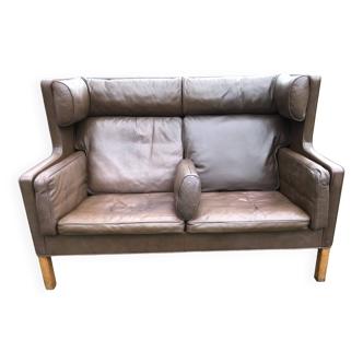 Borge Mogensen 2-seater leather sofa 2192