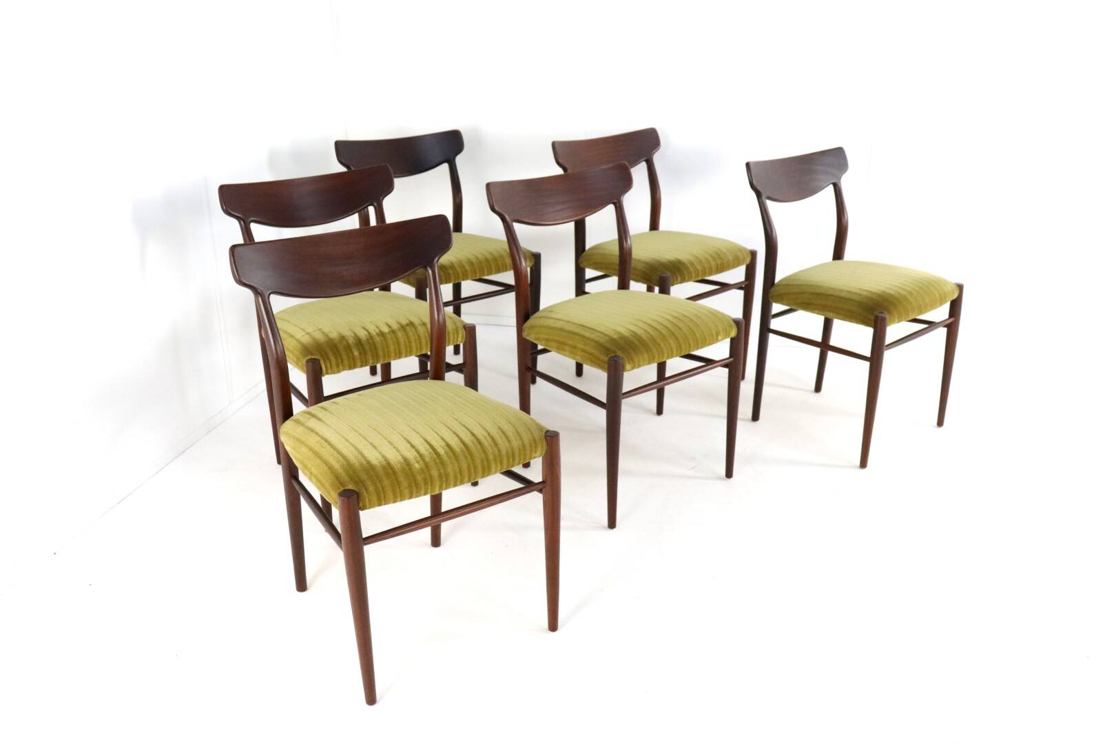Set of 6 Lübke Otto Pollak mid centiry chairs 'Aldersbach'