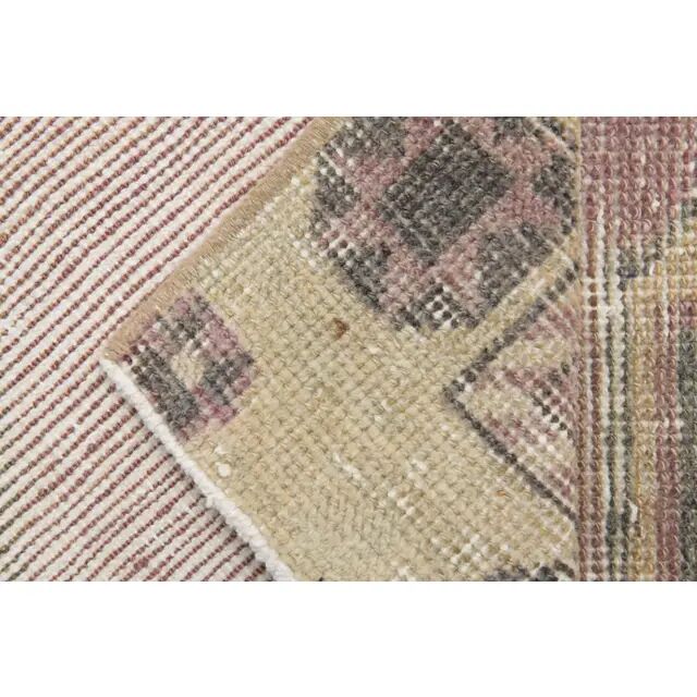 1970s Turkish Hand-Knotted Wool Cotton Pink Runner Rug 104x361