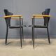 Vintage leather armchairs by Arrben Italy, 1980s - set of 8