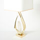 Paire de lampes en laiton cristal de roche signées Willy Daro