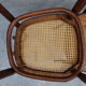 Curved wooden lounge 1900, a bench and four chairs