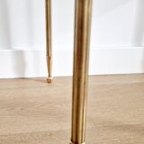 Glass and brass side table 70s