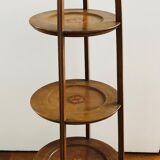 Wooden service with three trays