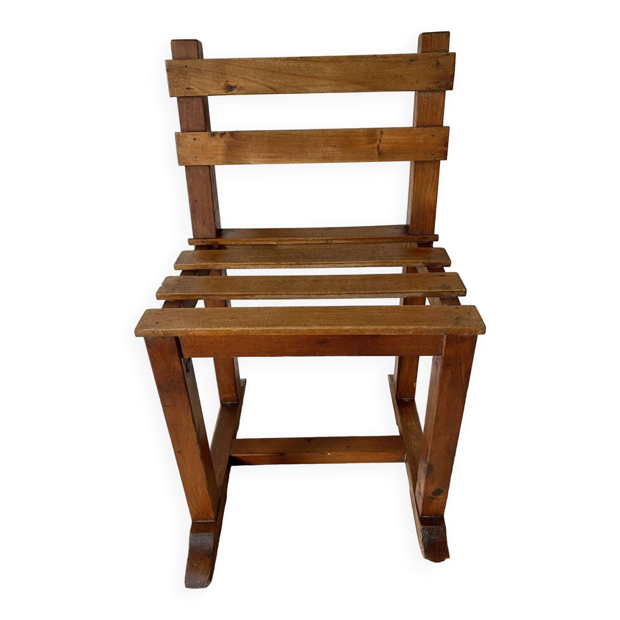 Slatted wooden chair, minimalist