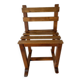Slatted wooden chair, minimalist