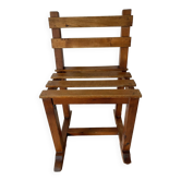 Slatted wooden chair, minimalist