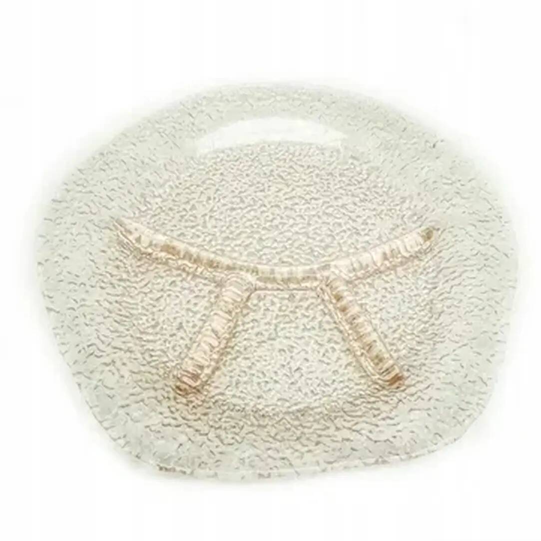 Plateau d'apéritif, moderne du milieu du siècle, verre rose pressé, design de J. S. Drost, Ząbkowice, Pologne, années 1970