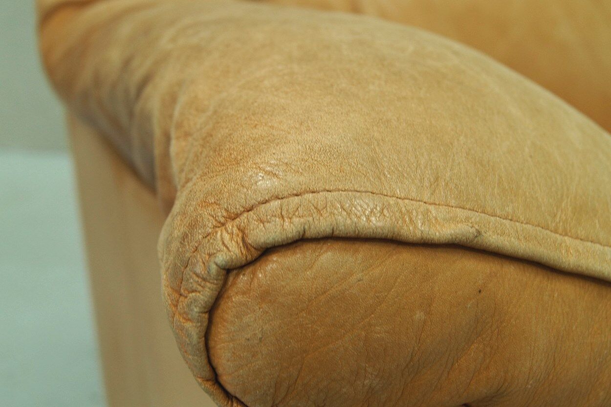 Swedish aniline leather sofa from IRE AB Skillingaryd Mobel, 1970s
