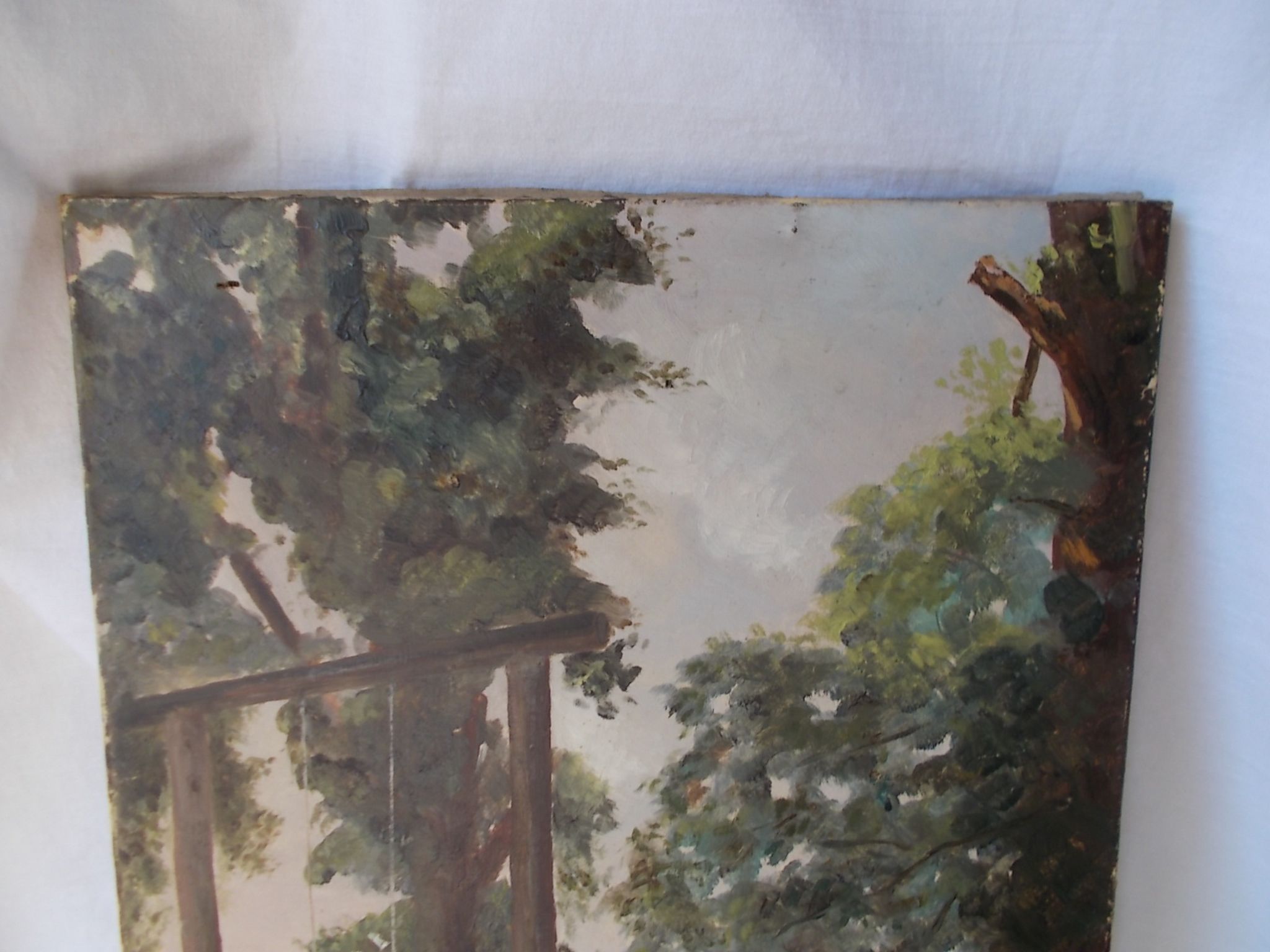 Oil on canvas from 1913 "young lady on a swing"