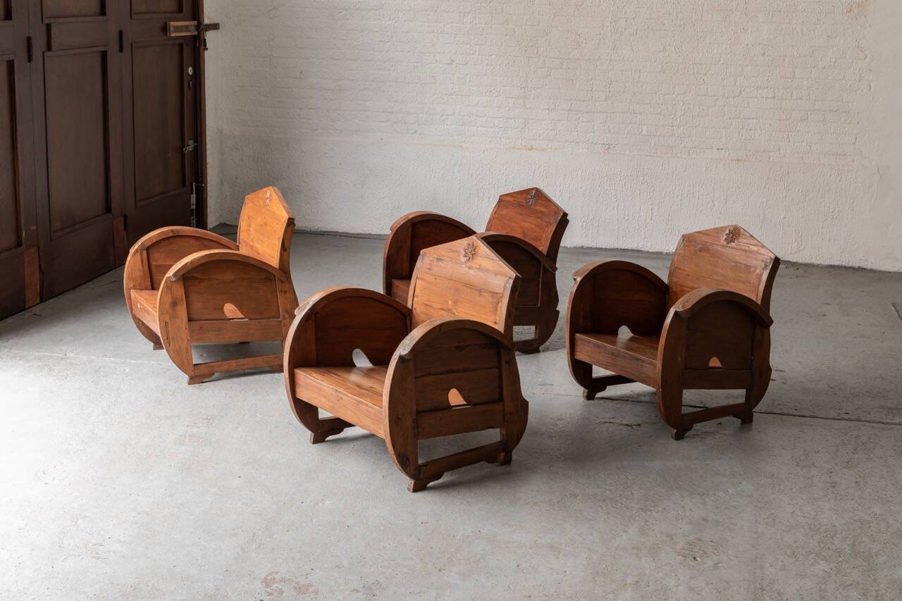 Fireside chairs, Italy, 1960's