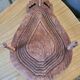 Vintage wooden fruit basket. Collection. Fruit shape.