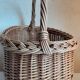 Vintage wicker oval basket