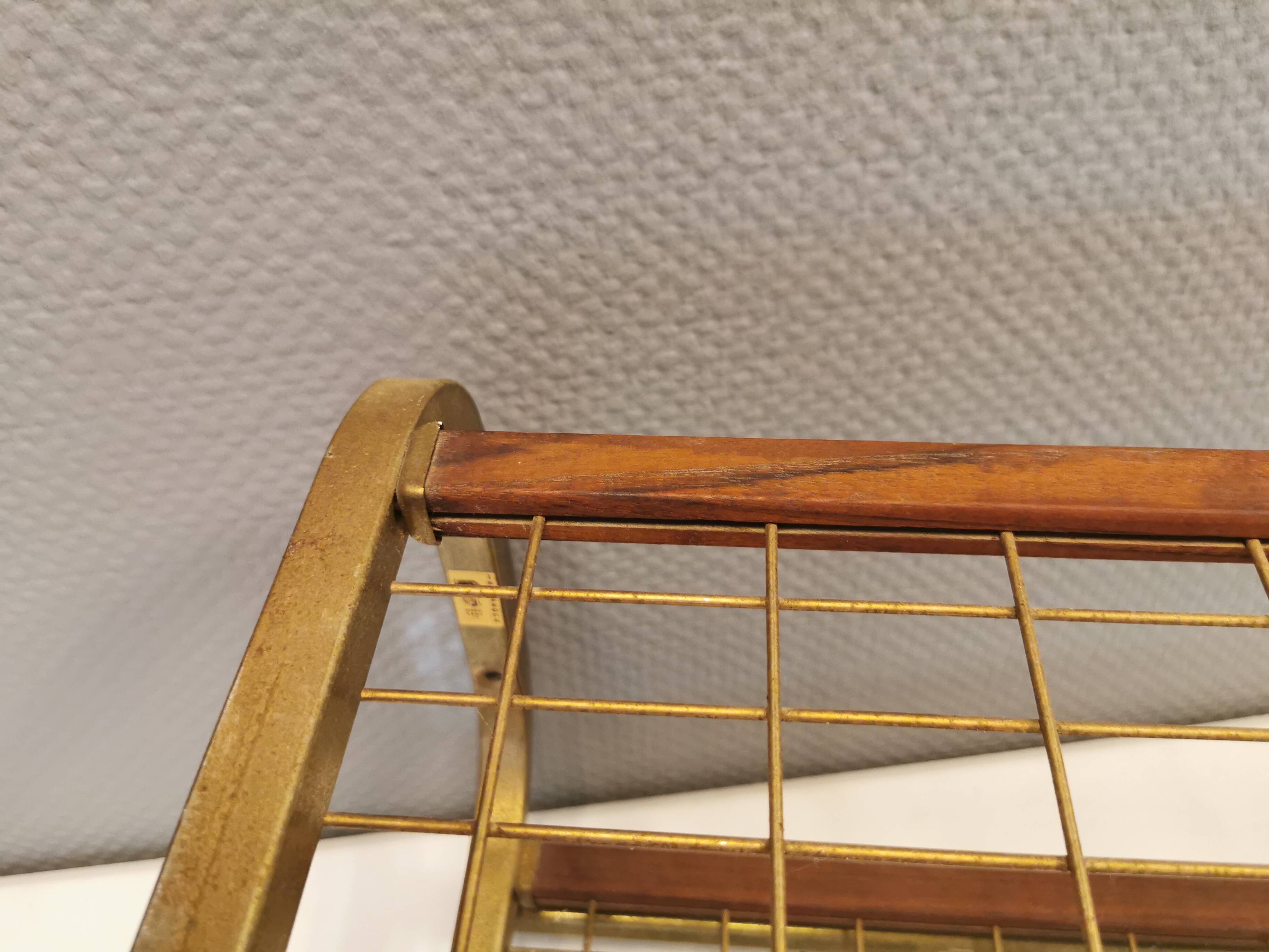 Vintage hat rack, wall-mounted clothes rack, produced in Sweden in the 1960s by Isakssons Habo