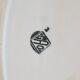 Vintage oval dish 50s - flowers tampon gao