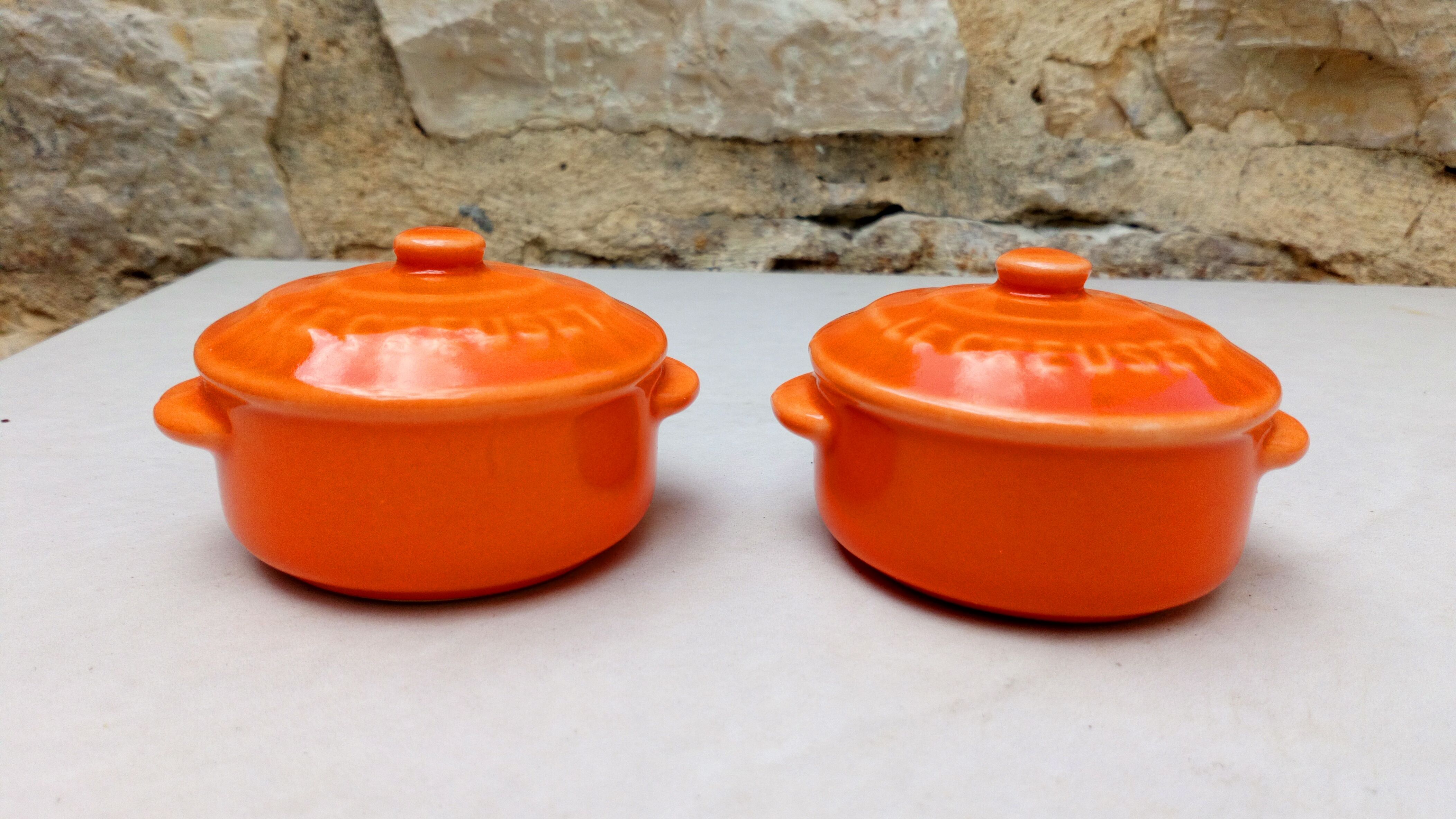 Le Creuset salt and pepper shakers