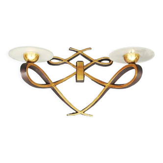 Art Deco wall lamp 40s in bronze